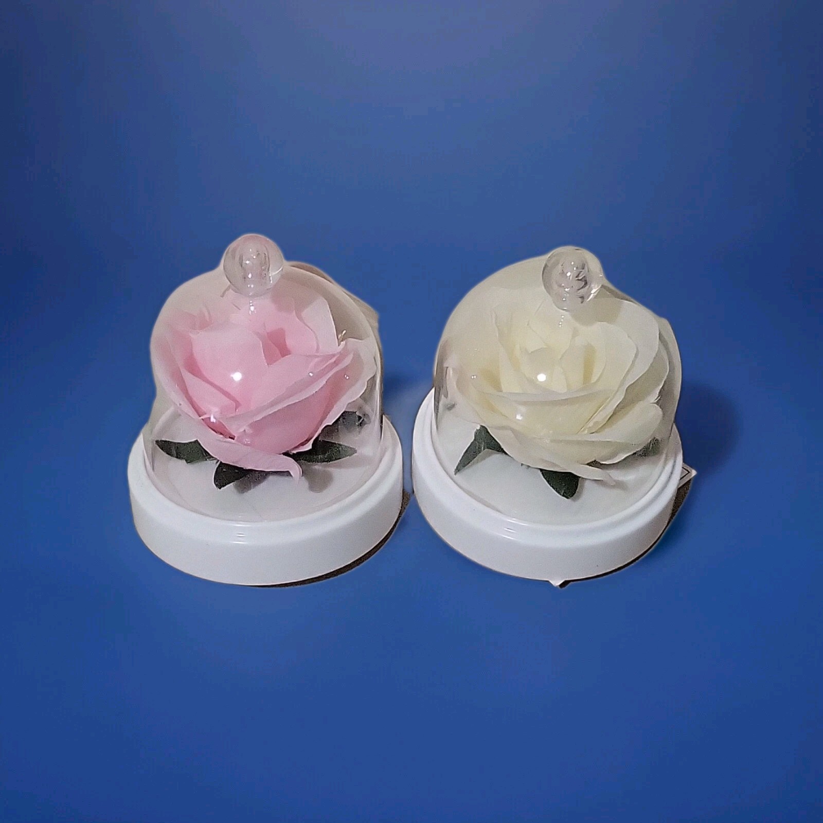 Lot of 2 – Led Floral RoseTable Decoration ( Color : Pink+ White)
