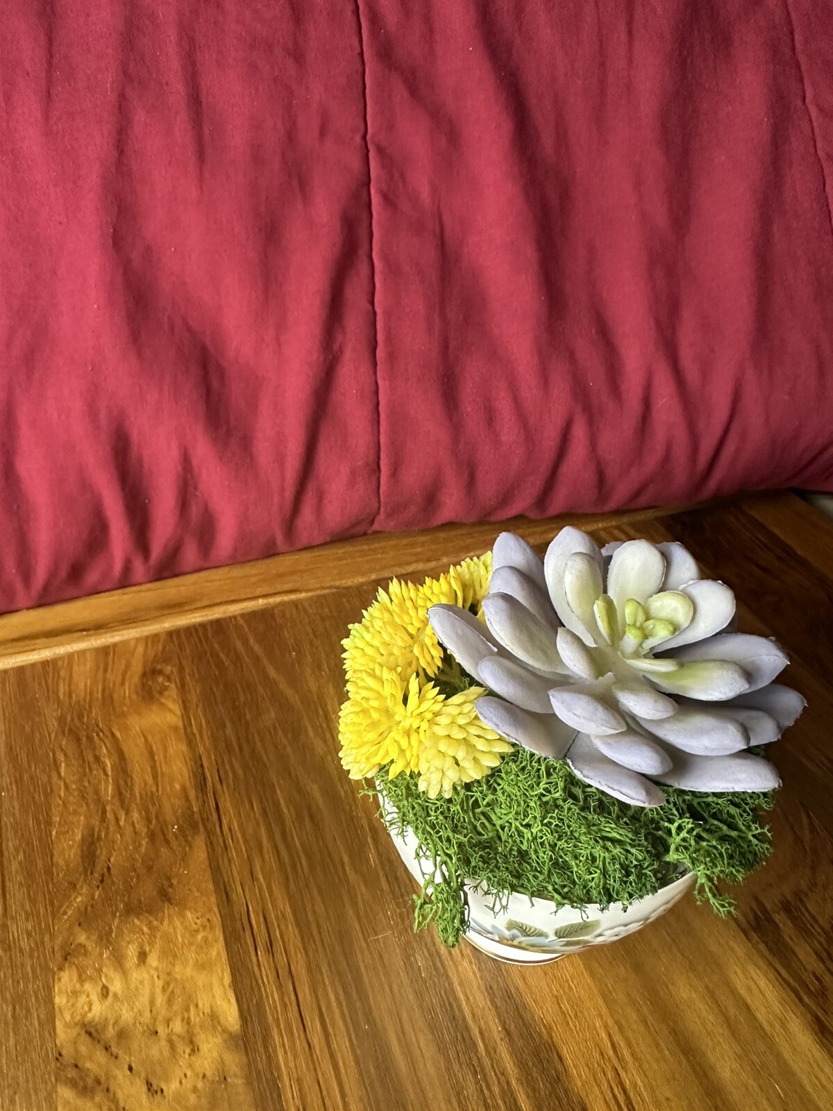 Faux Succulent Tea Cup Decor