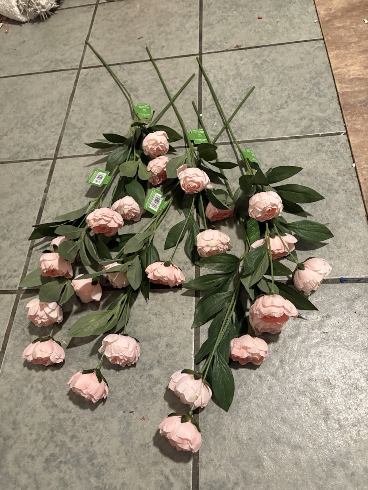 Lot of 6 Light Pink Peony Stem by Ashland Michaels Faux Floral 27” New