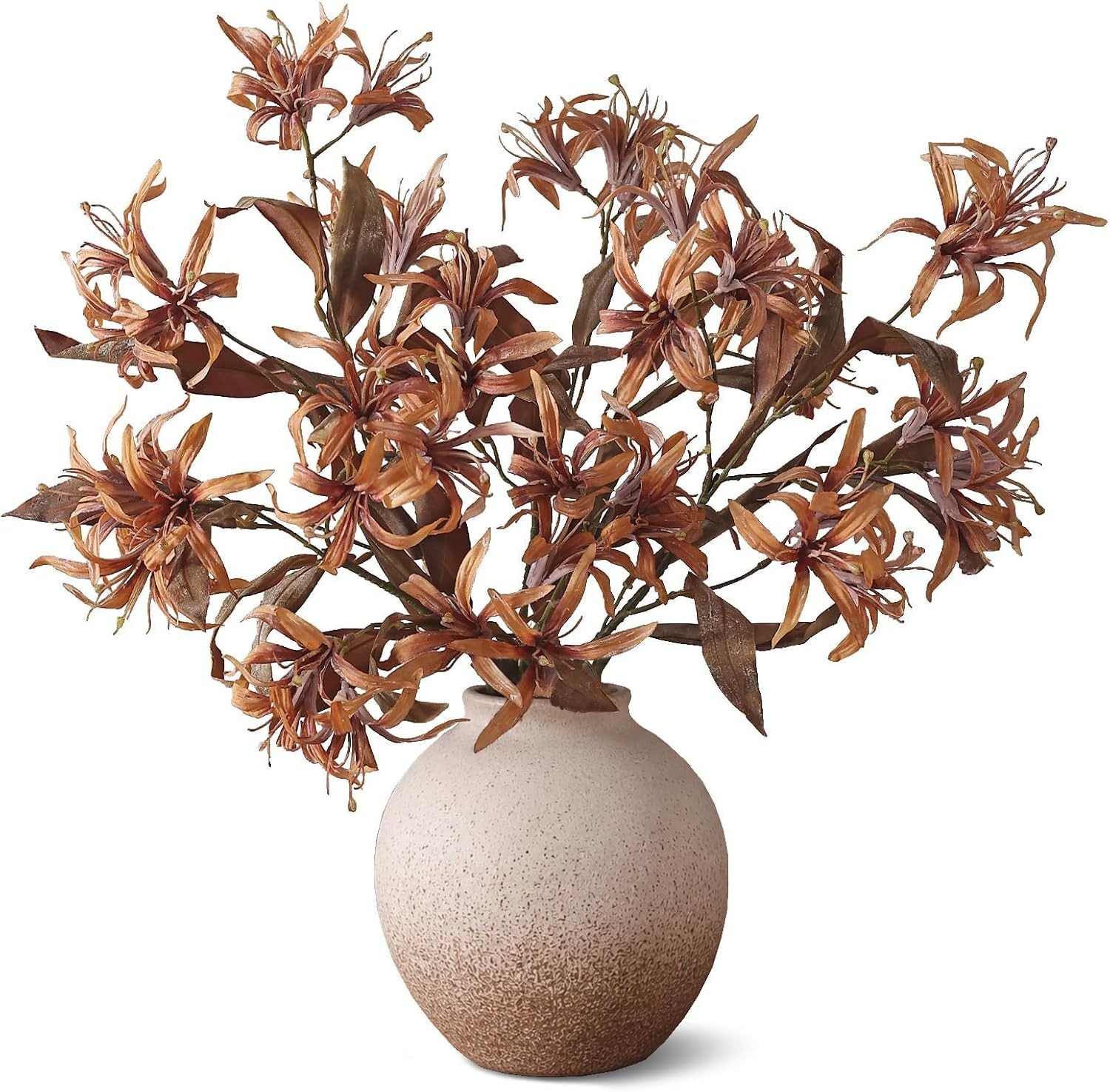 8 Pcs 33″ Dried Bauhinia Flower Stems – Lifelike Autumn Decor for Home