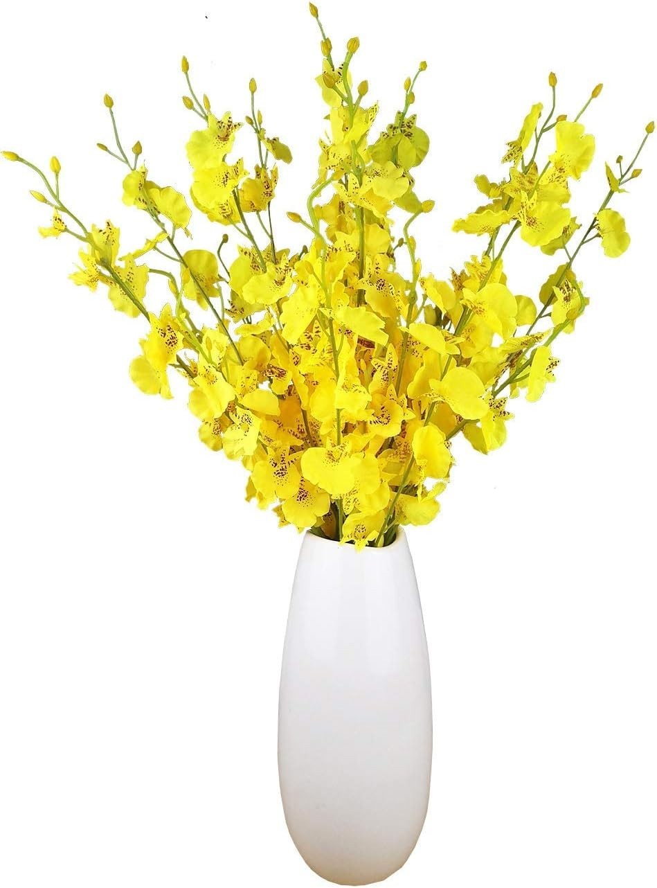 Artificial Orchid Flowers Bulk Pack 10 Pcs 20 Inches for Weddings