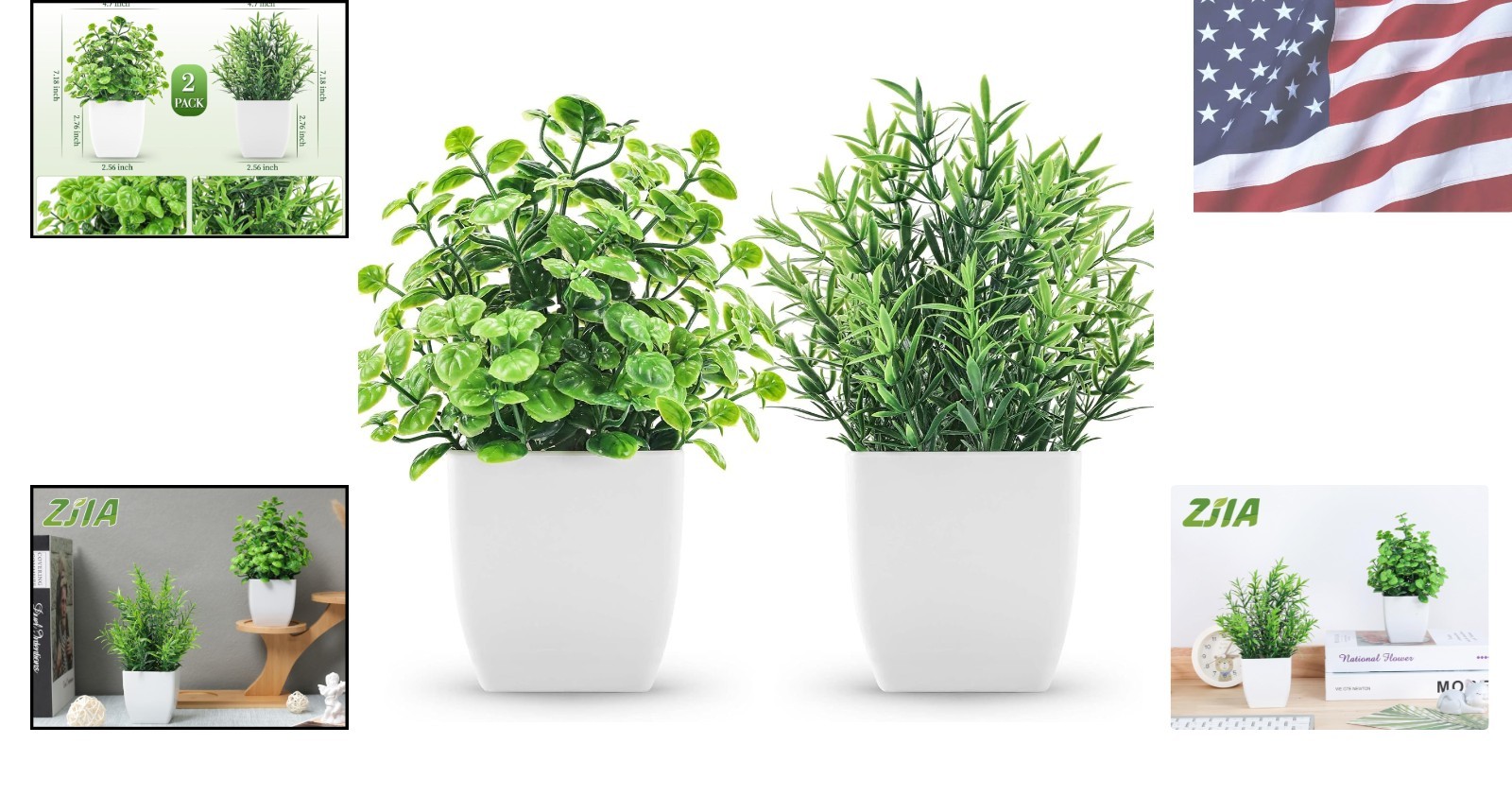 Realistic 2 Pack Faux Eucalyptus Plants – Dust & UV Resistant Indoor Decor