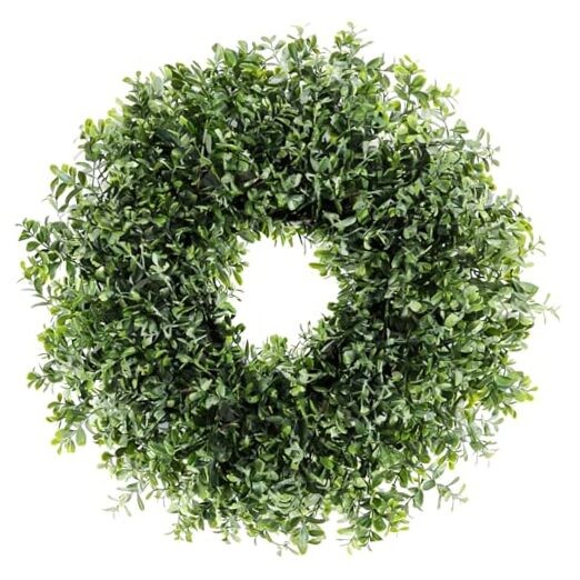 26” Large Boxwood Wreath for Front Door, Window – Artificial Boxwood Leaves