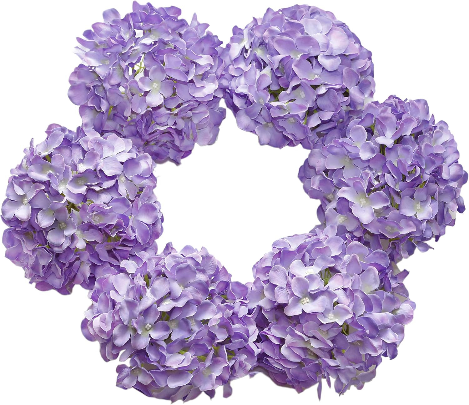 Artificial Hydrangea Silk Flower Heads with Stem Fake Blue Hydrangea Bigger Flow