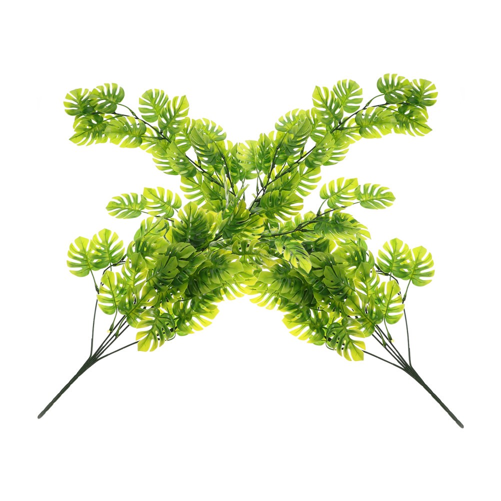 2 Pcs Fake Monstera Hanging Plant Artificial Plants Indoor Realistic