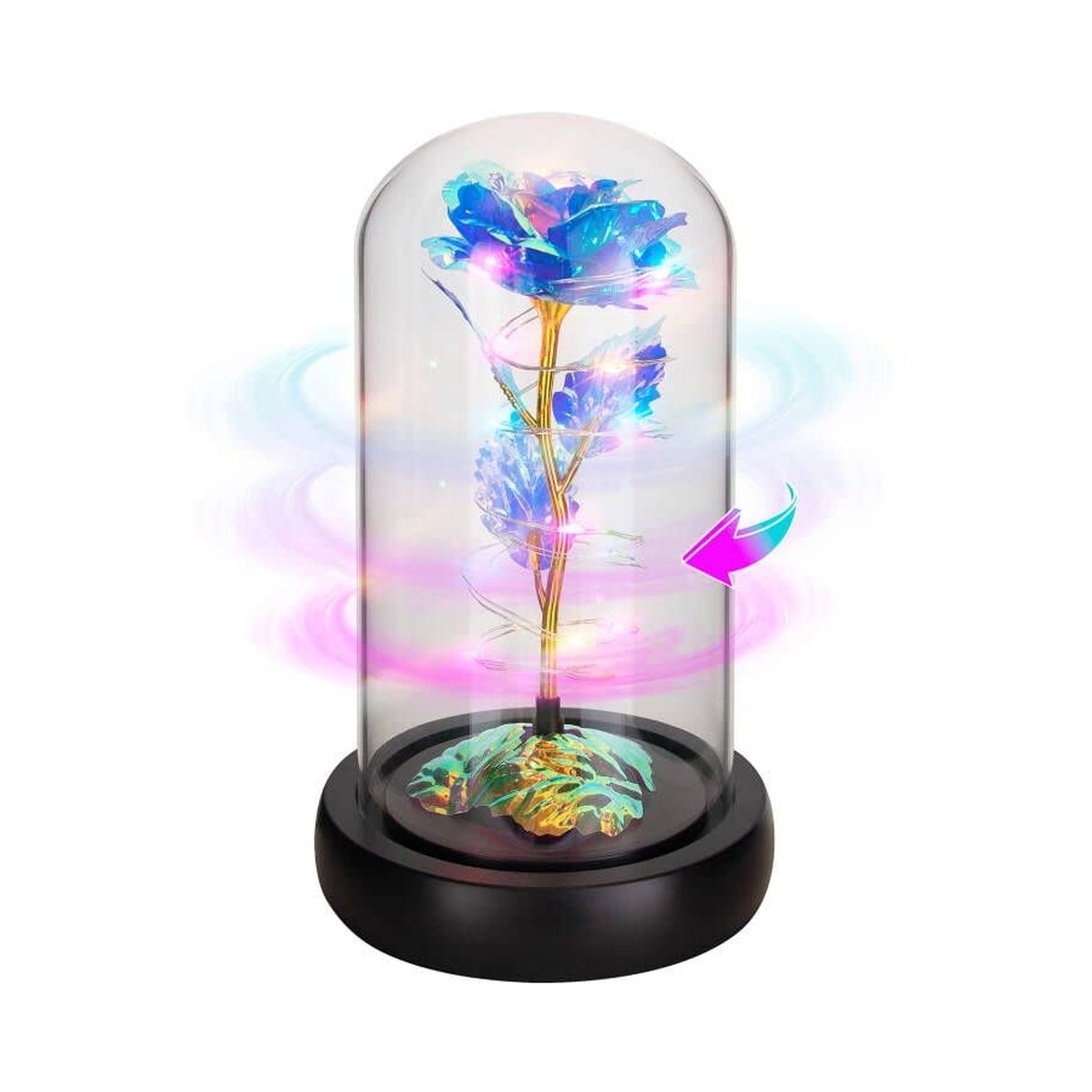 Valentines Day Womens Gifts, Rotating Romantic Rose Gifts for Her, Birthday G…