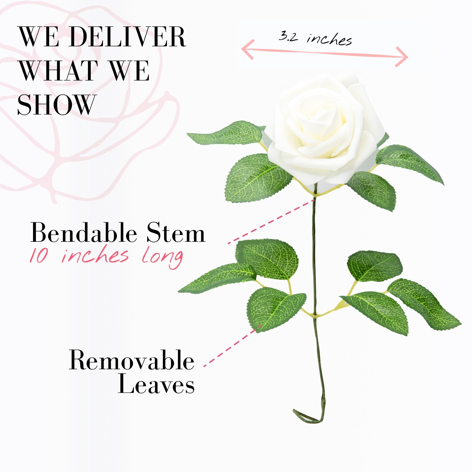 25 Artificial Flowers Rose Floral Bridal Wedding Bouquet Home Party Decoration