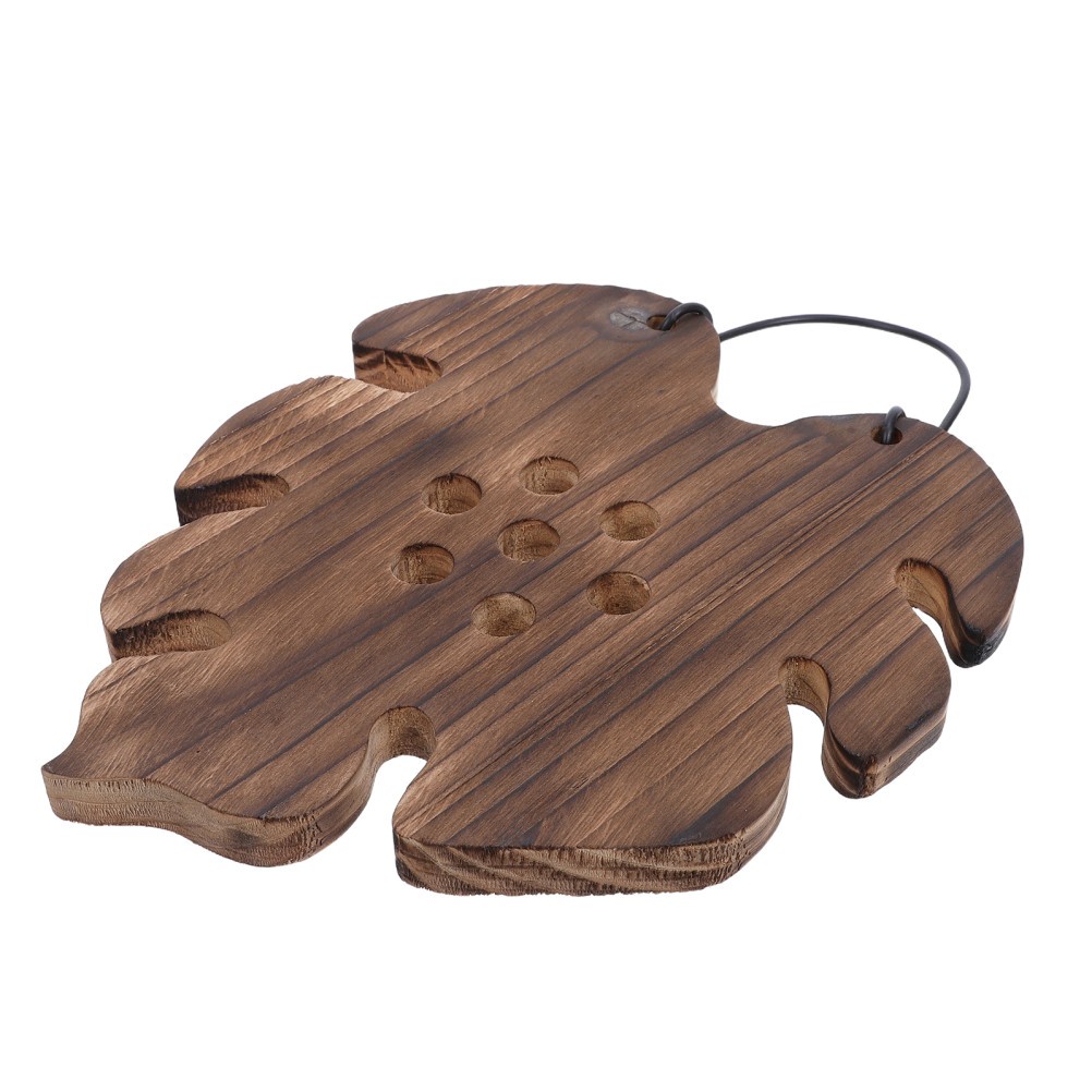Wooden Wall Mounted Fern Planter Reusable Indoor Orchid Display Brown Board
