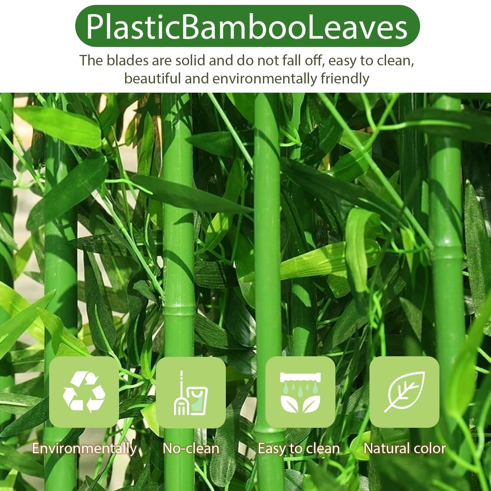 5ft 10 Pack Fake Bamboo, Artificial Bamboo Plants Outdoor