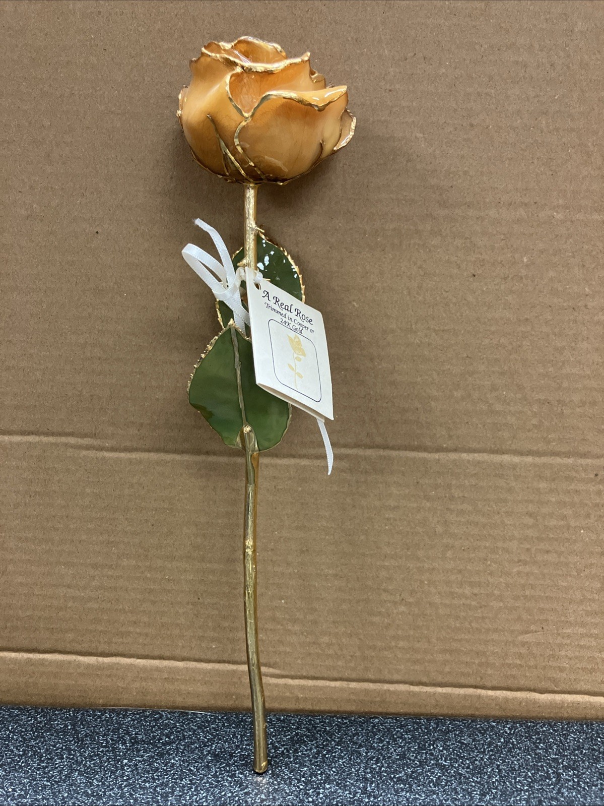 Forever Lasting Blooming ROSE Lacquered 24K Gold Plated 11”