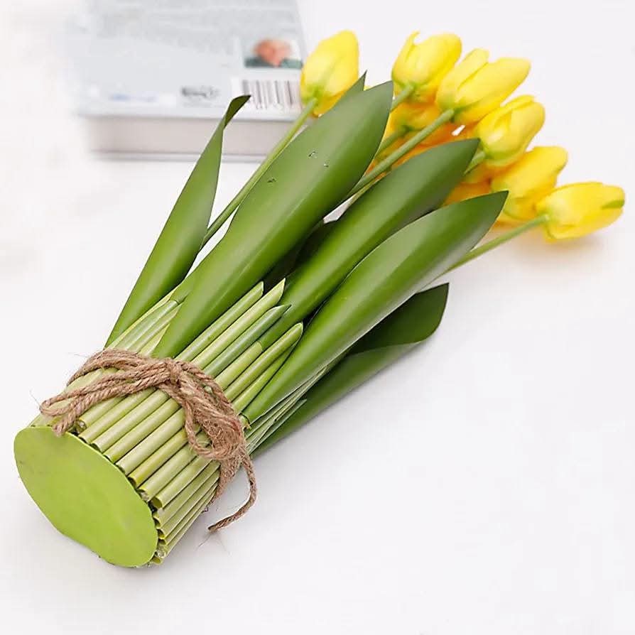 Artificial Tulip Bouquet Real Touch Fake Flowers Table Centerpieces Home Decor