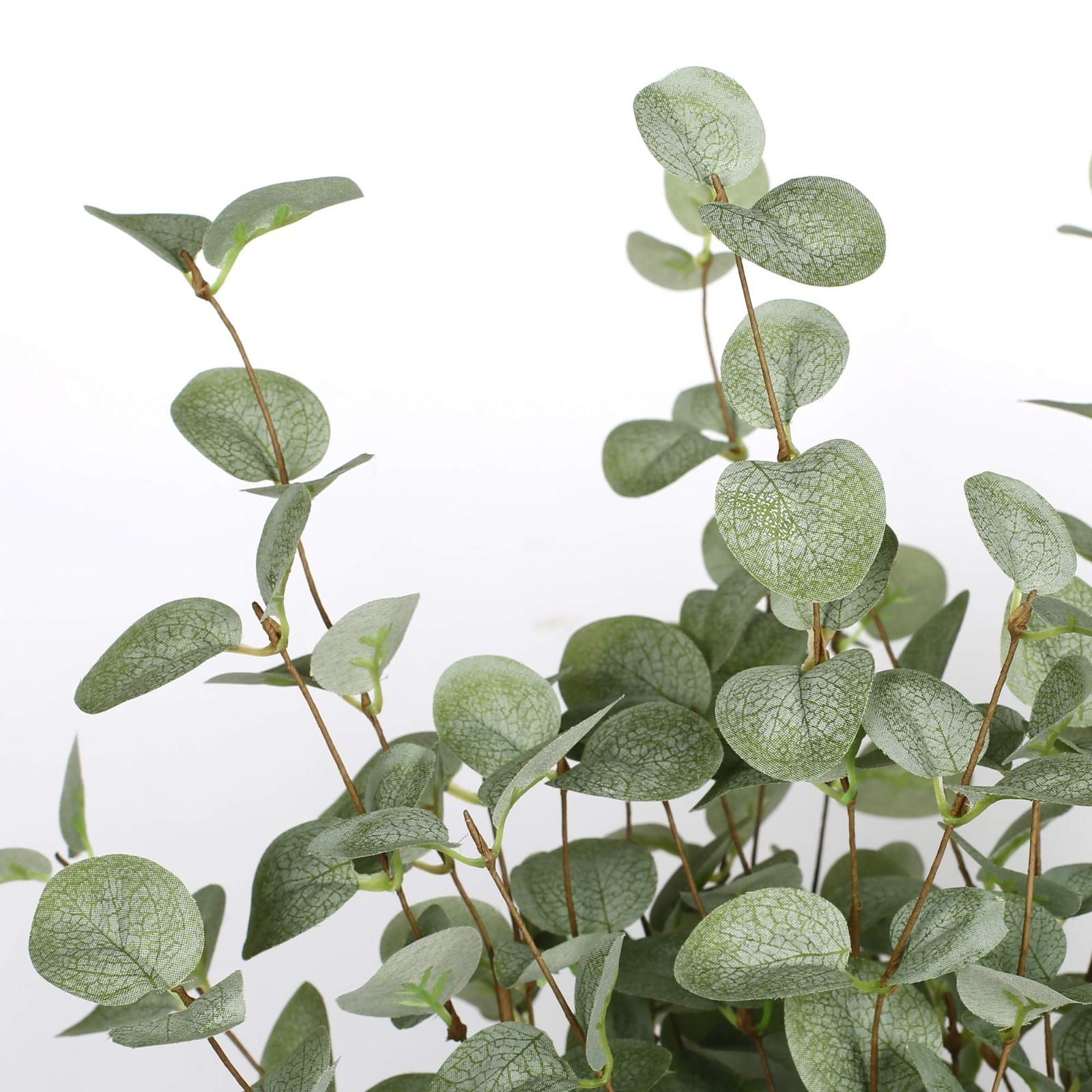 Artificial Eucalyptus Stems 6 Pcs, Plastic Leaves, Home Decor, Green