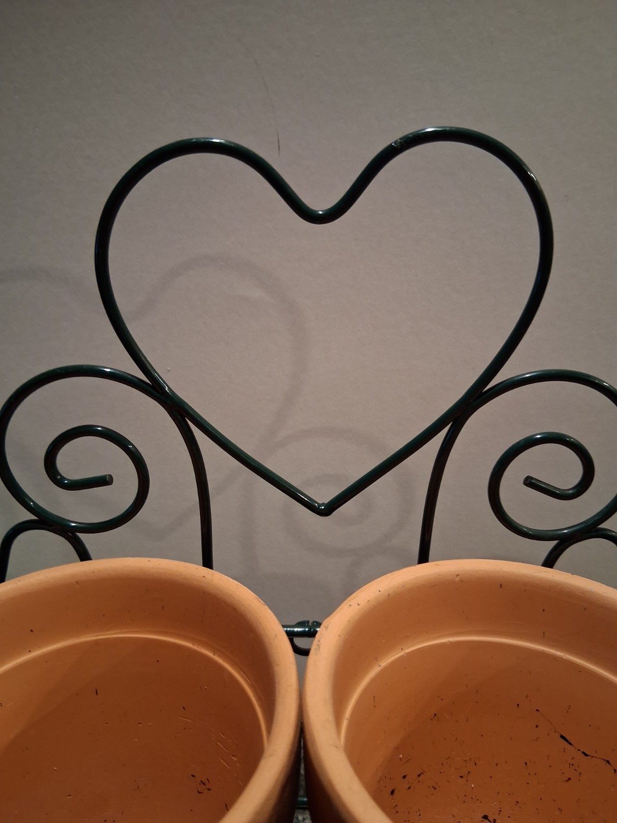 Vintage Metal Heart Design Shelf/Planter Unique Item for wall or windowsill