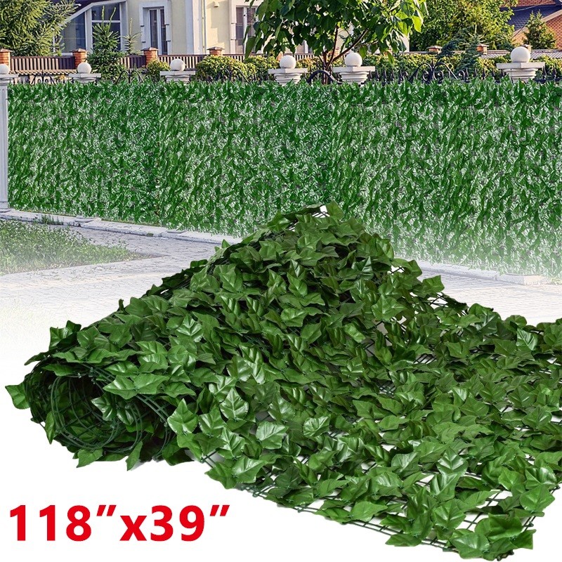 Artificial Privacy Fence Wall Screen Hedges Fence Faux Ivy Vine Leaf Decoration