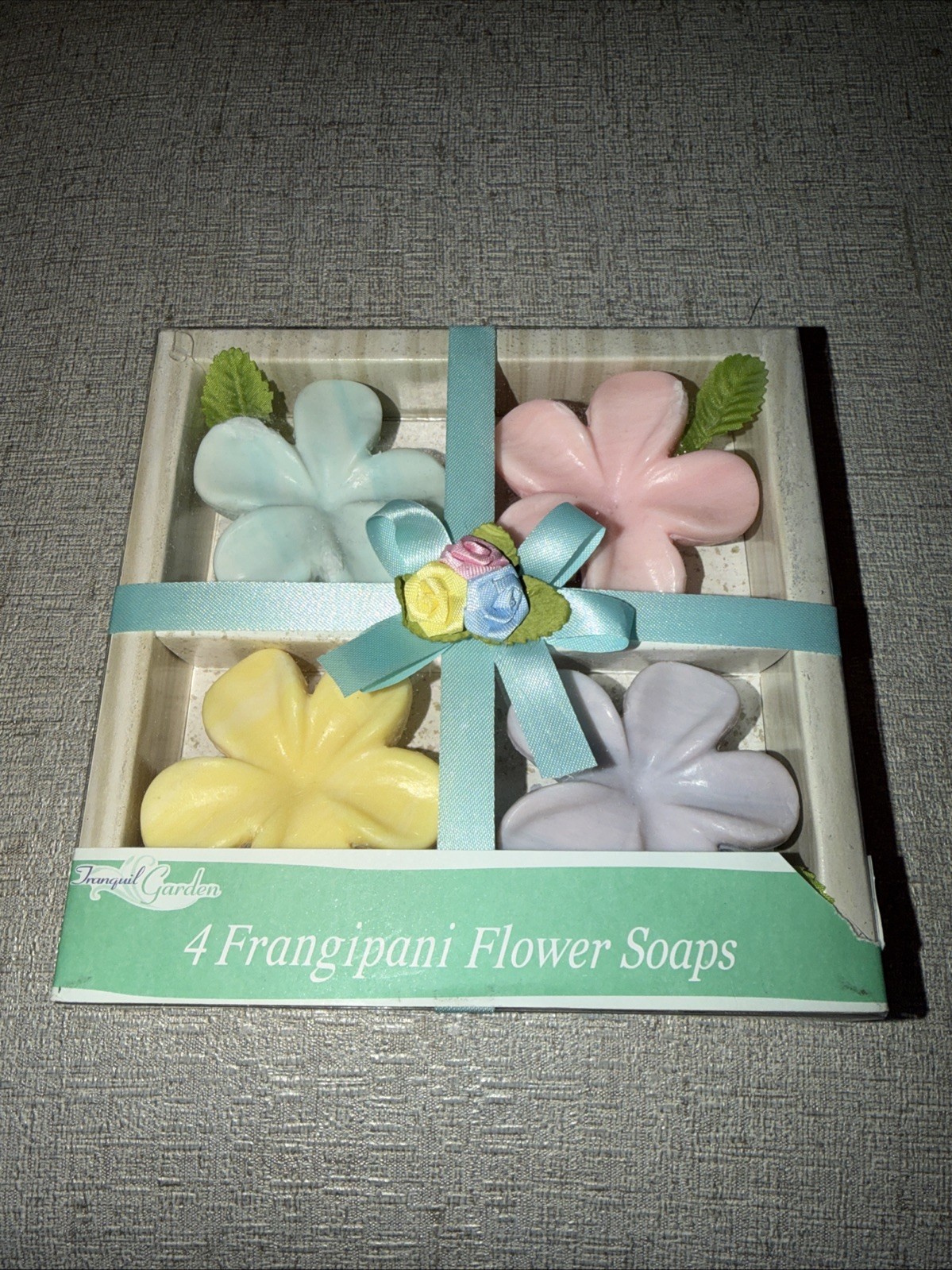 New 4 Floral Frangipani-Hand Carved Display Soap 3″ Perfect gift 100% Handmade