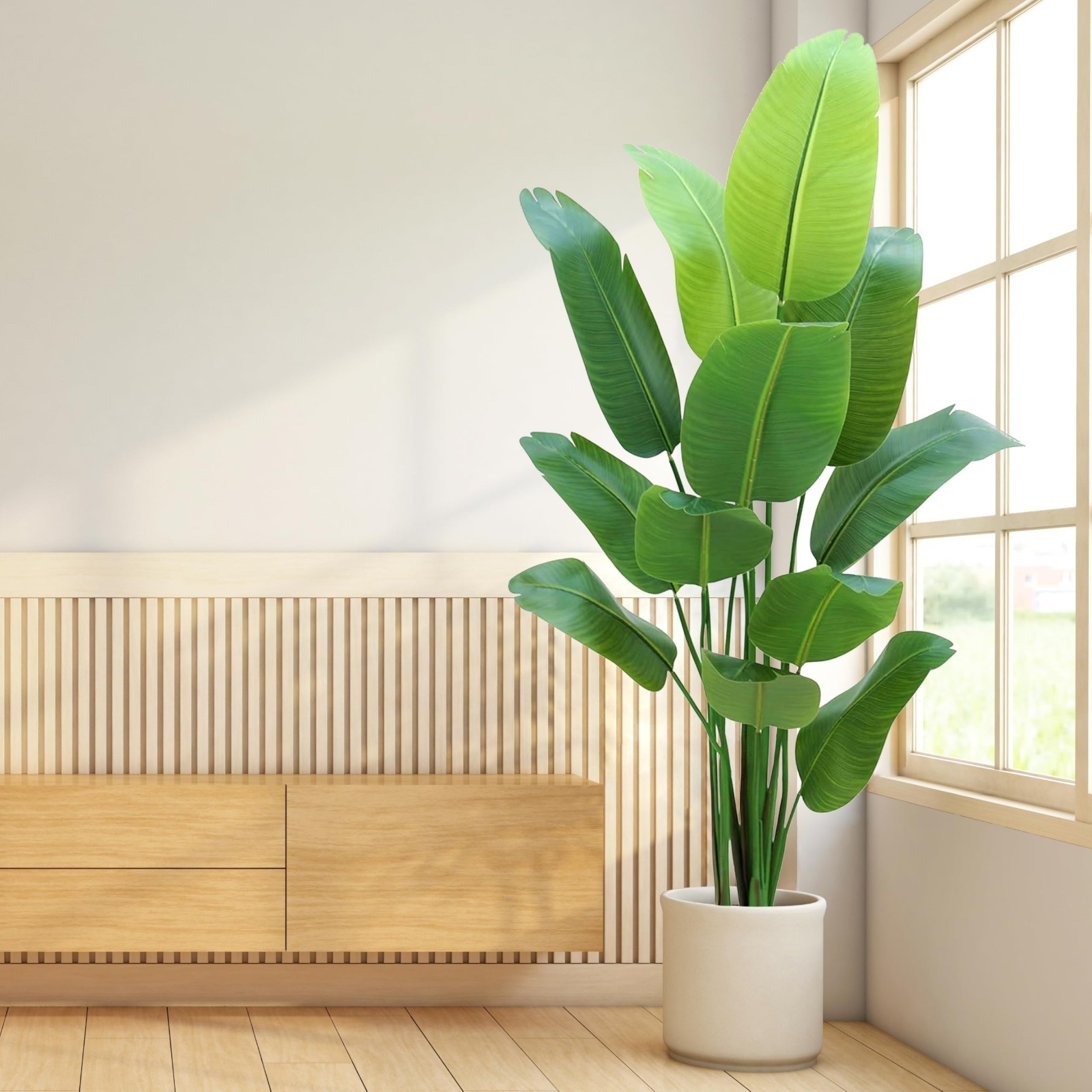 6FT Artificial Bird of Paradise Plant – Tall Faux Silk Indoor Floor Decor for Ho