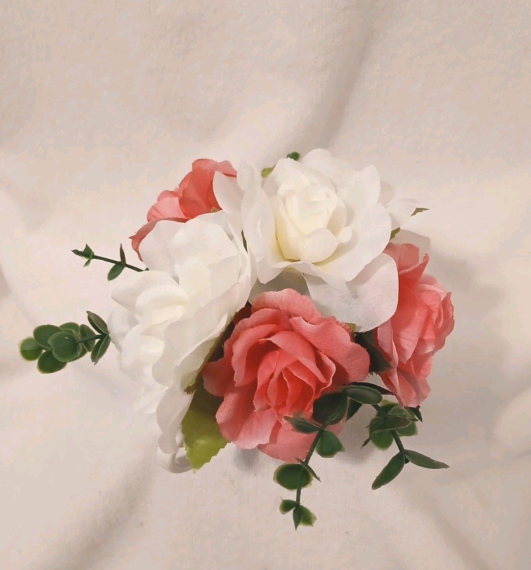 Rose Floral Arrangement Tea Party Dark Pink White Cup POP-IN Birthday Love Bride