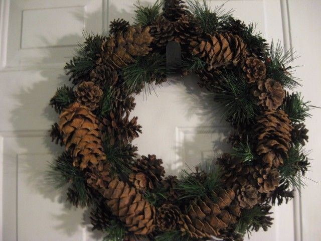 Large 18″ Pine Cone Vine Twig Wreath Floral Decor Winter Christmas Autumn