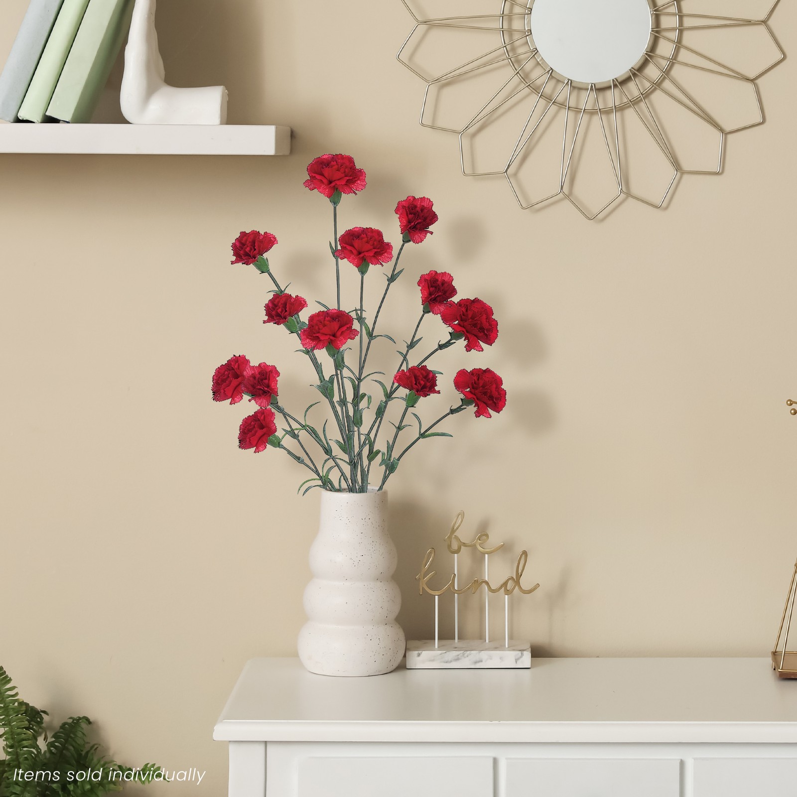Allstate 27.5″ Crimson Red Mini Carnation Artificial Floral Spray
