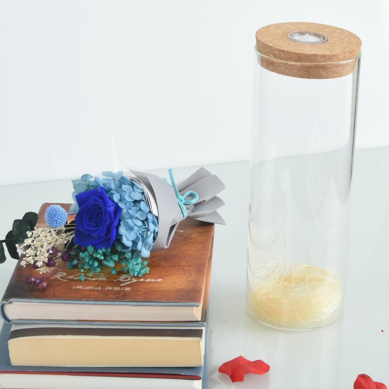 Eternal Rose Glass Bottle Birthday Valentine Wedding Mother Flowers Gift For Her