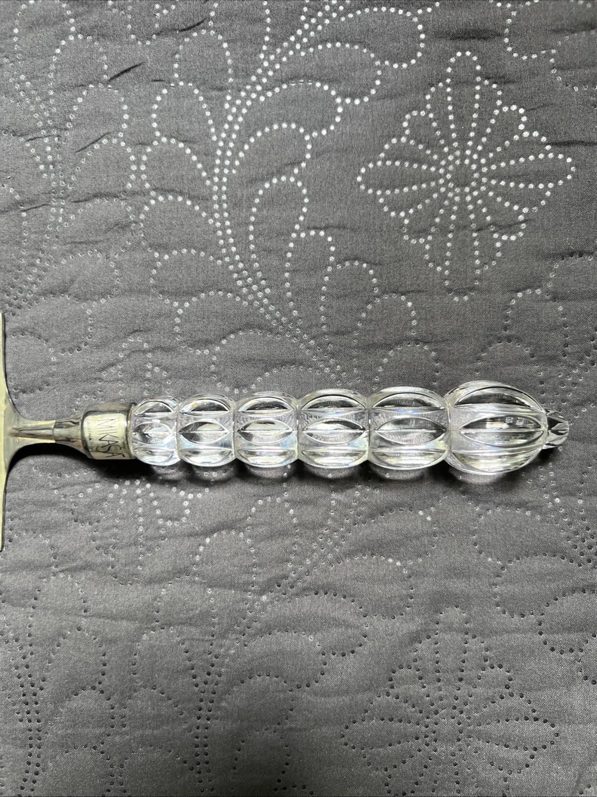 Vintage Mikasa Cake Server Crystal Silver Plate Red Velvet Box Serverware Home