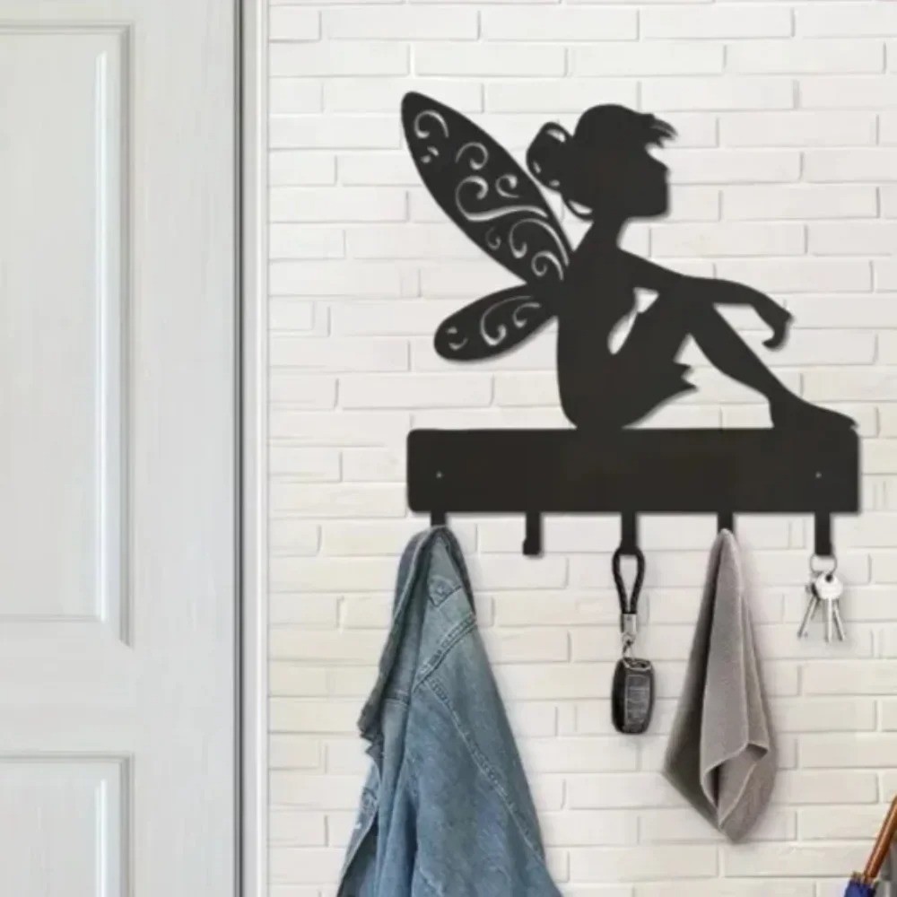 Metal Elf Wall Key Hangers – Multi-Purpose Coat Bag Hook Iron Home Organizer