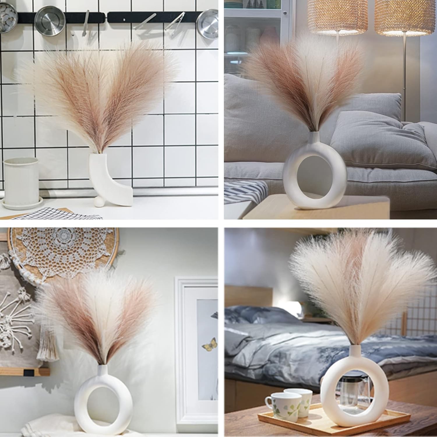 Artificial Pampas Grass. Room Decor Aesthetic. Boho Decor for Home