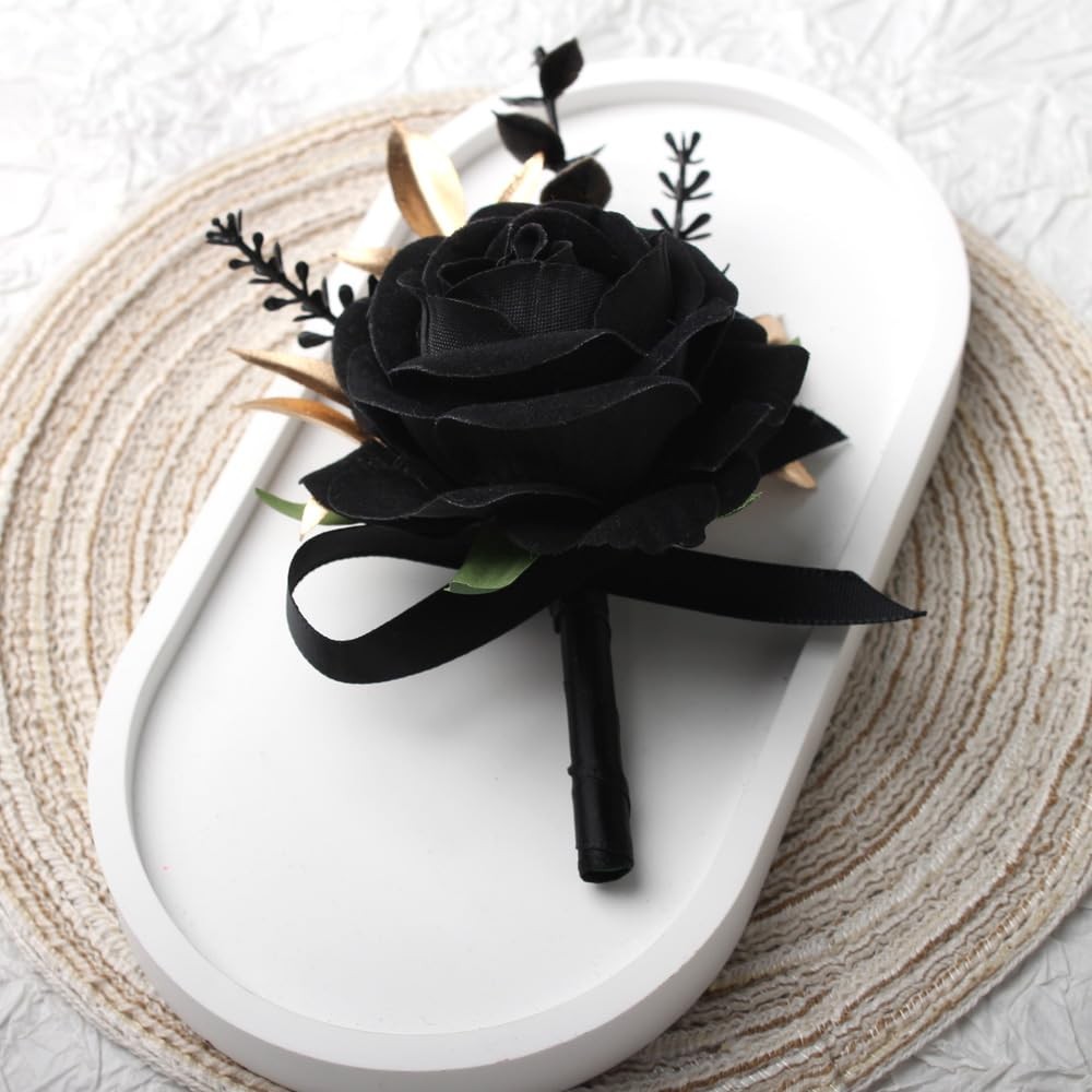 1 PCS Boutonniere For Men Artificial Flowers Wedding Prom Homecoming Party