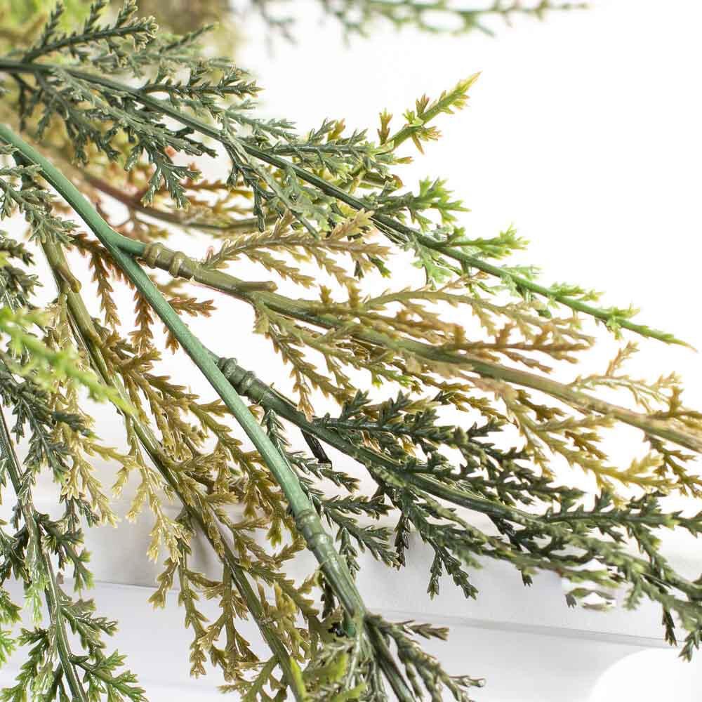 Set of 2 Artificial Weatherproof Cedar Juniper Garlands – Over 11 feet, Total