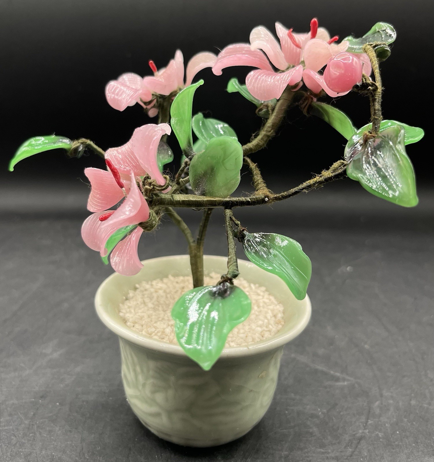 Vintage Bonsai Cherry Blossom Tree 7”