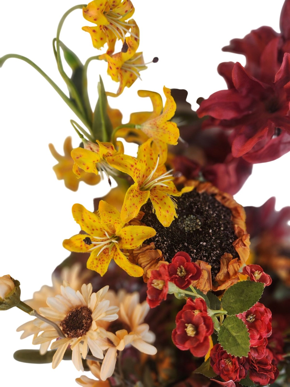 Artificial Mixed Floral Bouquet With Sunflowers Protea Lily & Daisies 20-25 Inch