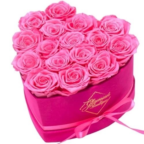 Preserved Red Roses Heart Box: Lasting Love Gift for Birthdays or Anniversaries