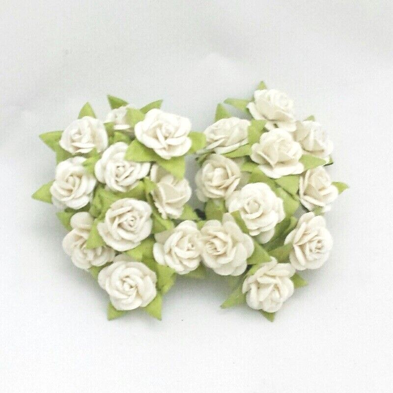 15 mm Mulberry Paper Rose Flower Craft Wedding Card Basket Scrapbooking DIY
