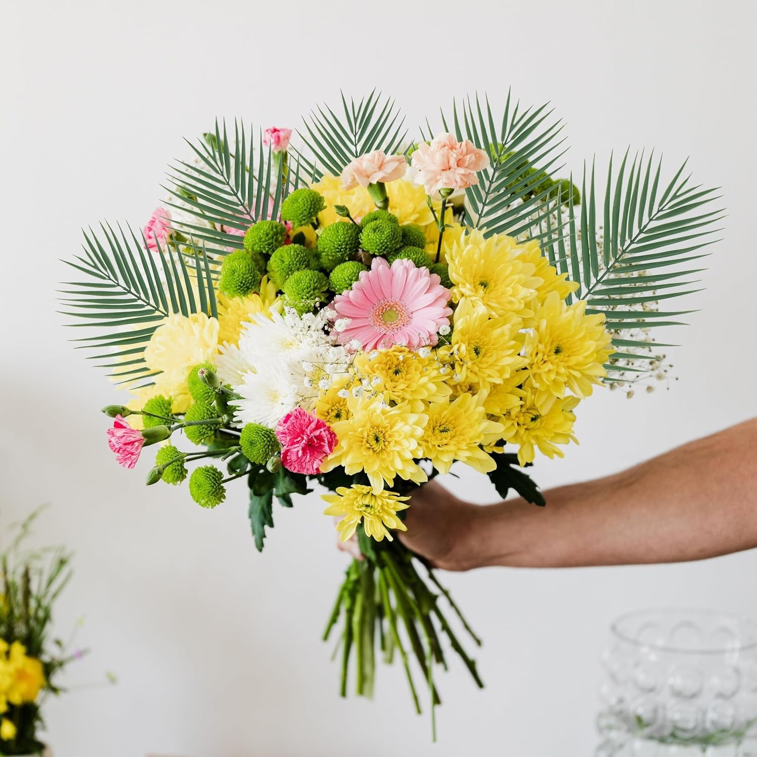 Artificial Palm Leaves Faux Tropical Greenery for Party Wedding Decor 20pcs