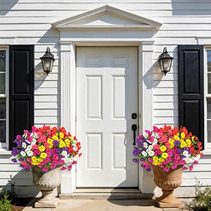 24 Bundles Artificial Morning Glory Flowers for Outdoors, Mixed | Realistic silk