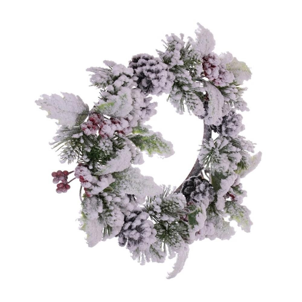 Vickerman 12″ Artificial Frosted Green Berry/Pinecone Pine Wreath