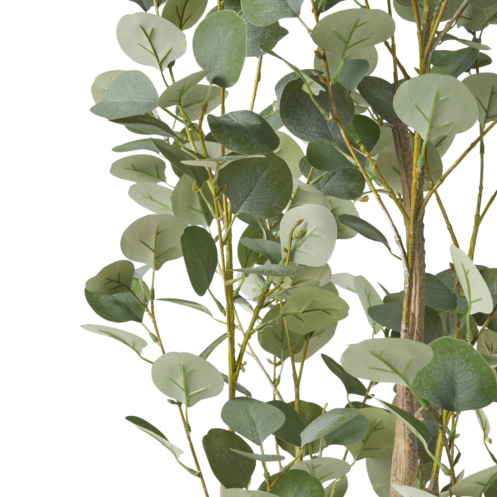 59″ Artificial Eucalyptus Tree in Pot, Realistic Faux Silver Dollar Plant