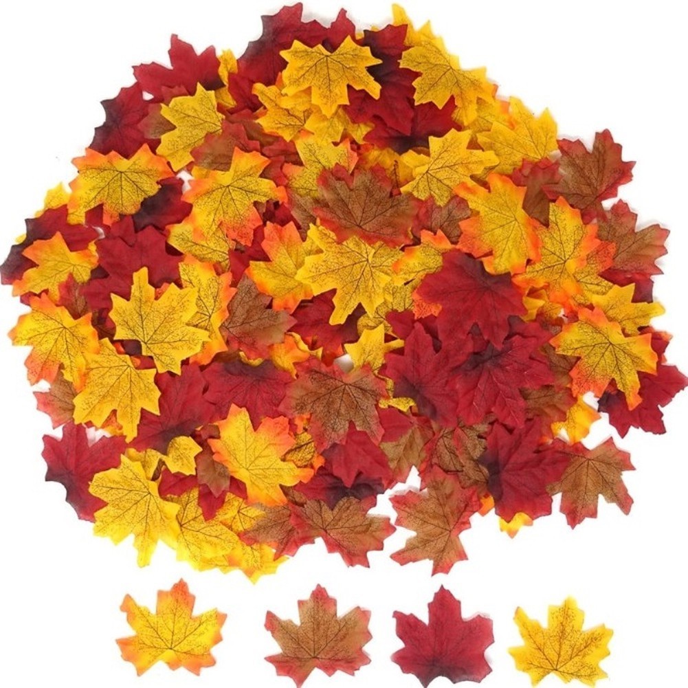 Crafting Supplies Maple Leaves Plastic Mixed Color 8 7cm 300 or 400 PCS