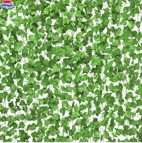 14 Pack 98Ft Artificial Ivy Garland, Fake Vines UV Resistant Greenery Leaves Fak