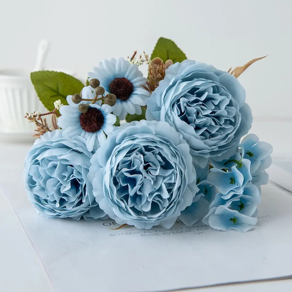 1/3PCS Silk Persian Peony Artificial Flowers For Wedding DIY Home Garden Decor