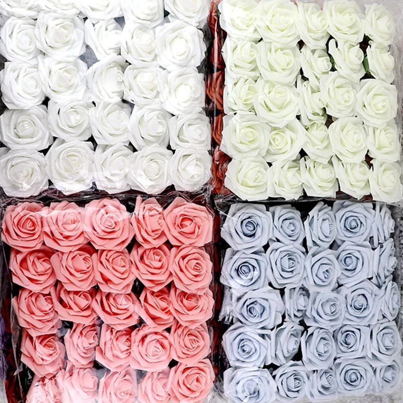 10/20/30pcs 8cm Artificial Rose Flower For Valentine Wedding Gift Home Decor NEW