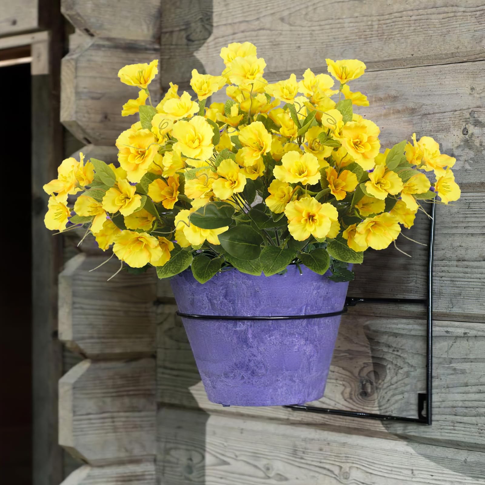 3 Pcs Artificial Flowers for Outdoors Hibiscus Spring Summer Decor Yellow Art…