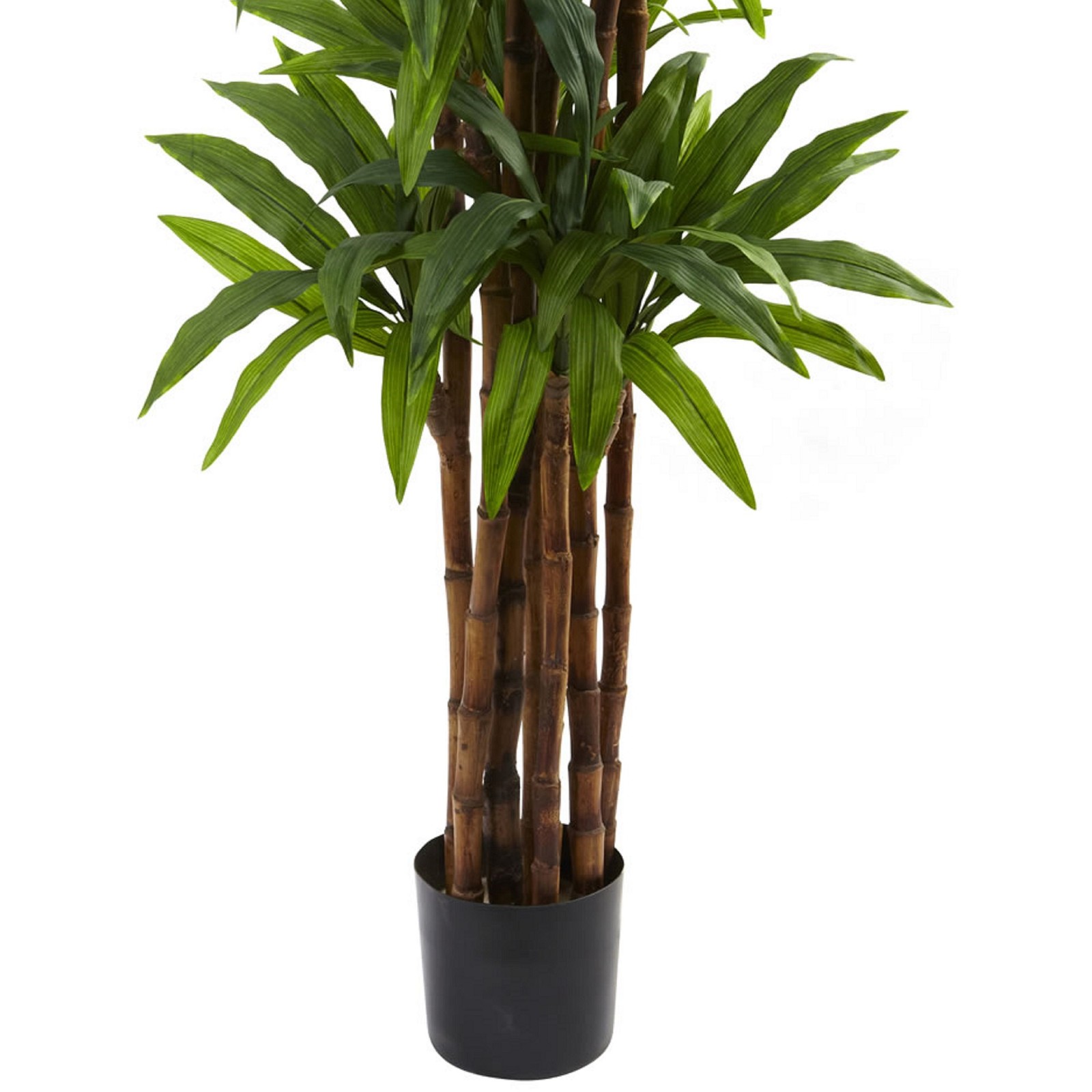 Nearly Natural 78″ Dracaena Tree with 8-Trunks & Over 200 Leaves in Green/Black