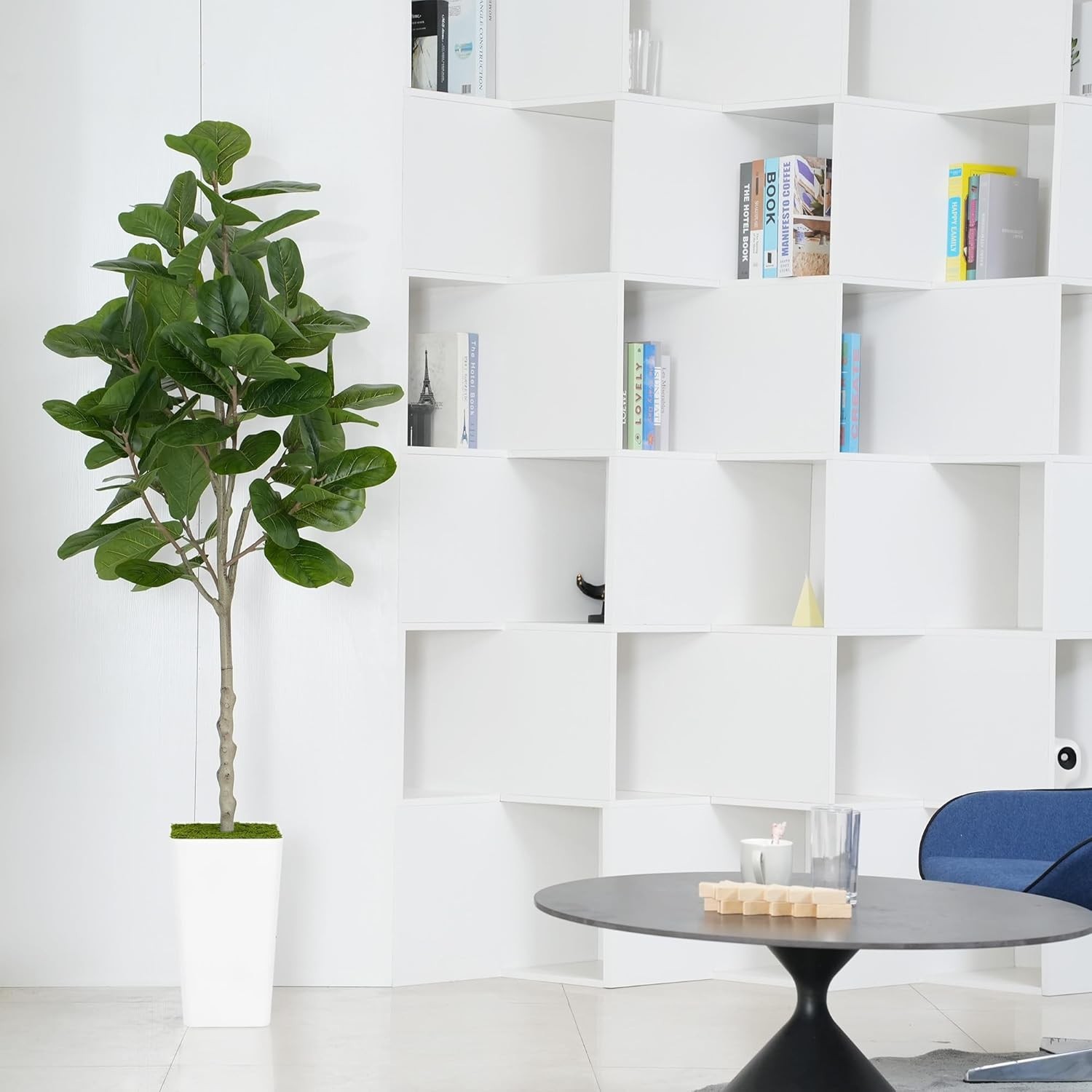 Artificial Fiddle Leaf Fig Tree 6ft Realistic Tall Fake Plants Office Home