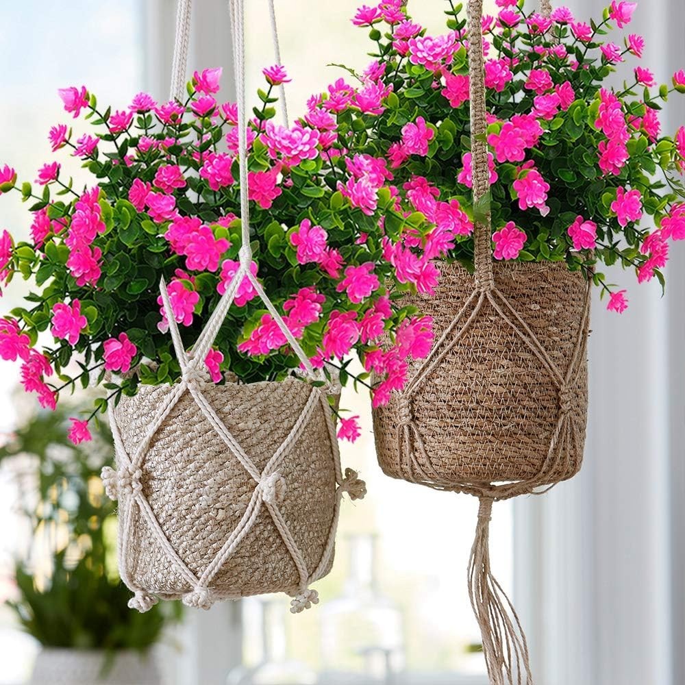 Lifelike 10 Bundle Pink Eucalyptus Fake Flowers – Perfect for Garden & Home