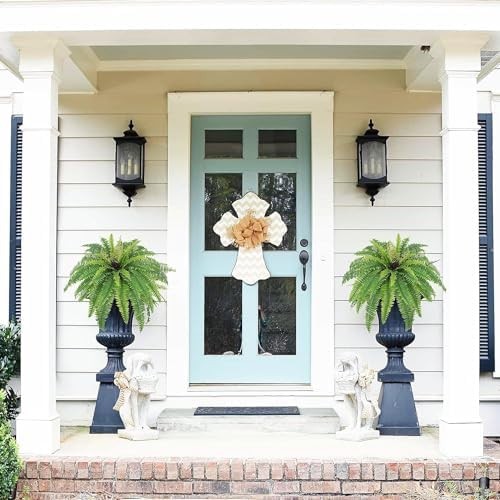 Artificial Ferns for Outdoors & Indoors, 40in Large Faux Ferns 39 Fronds Fake Bo