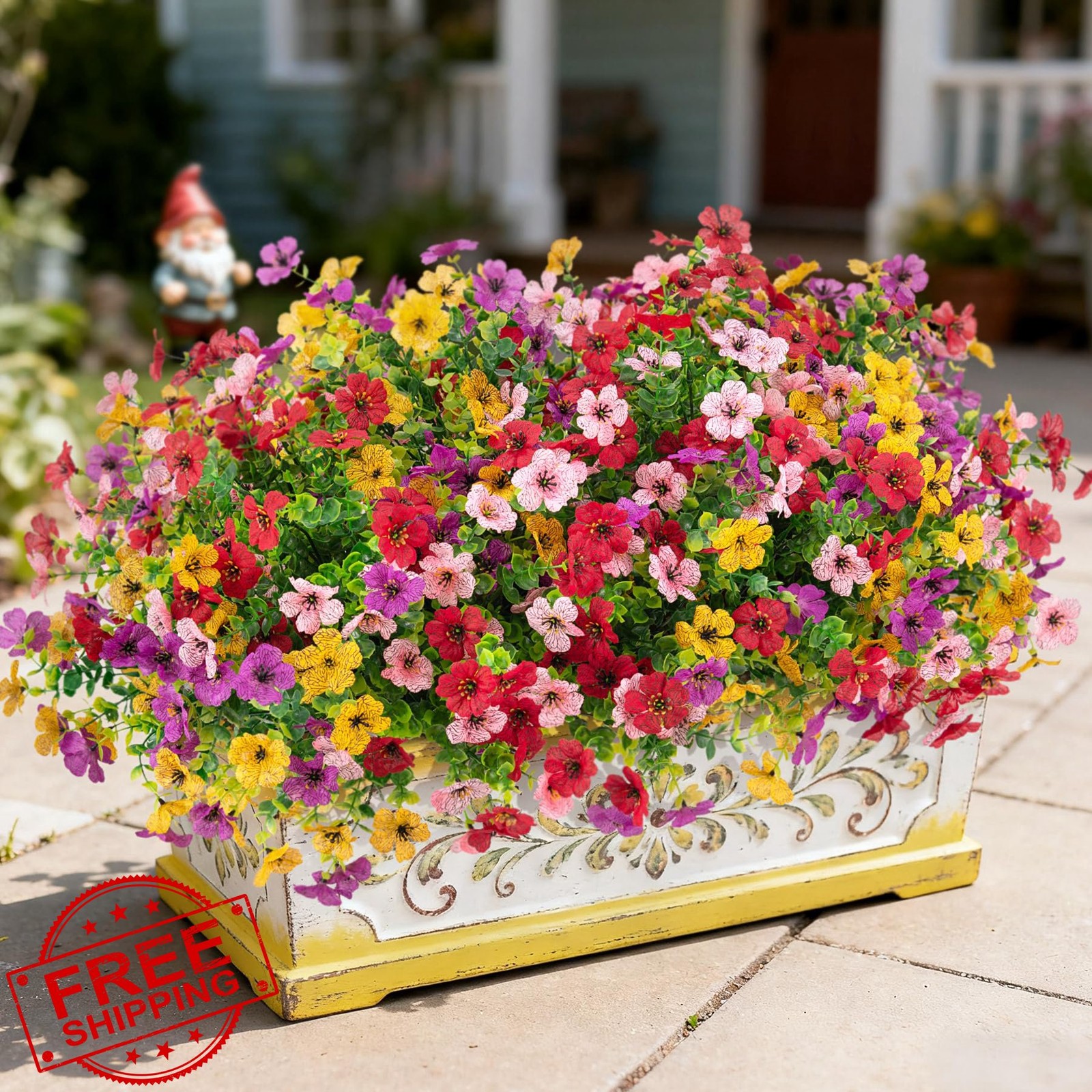 12pk INXUGAO Artificial Flowers Outdoor Daisy UV Resistant