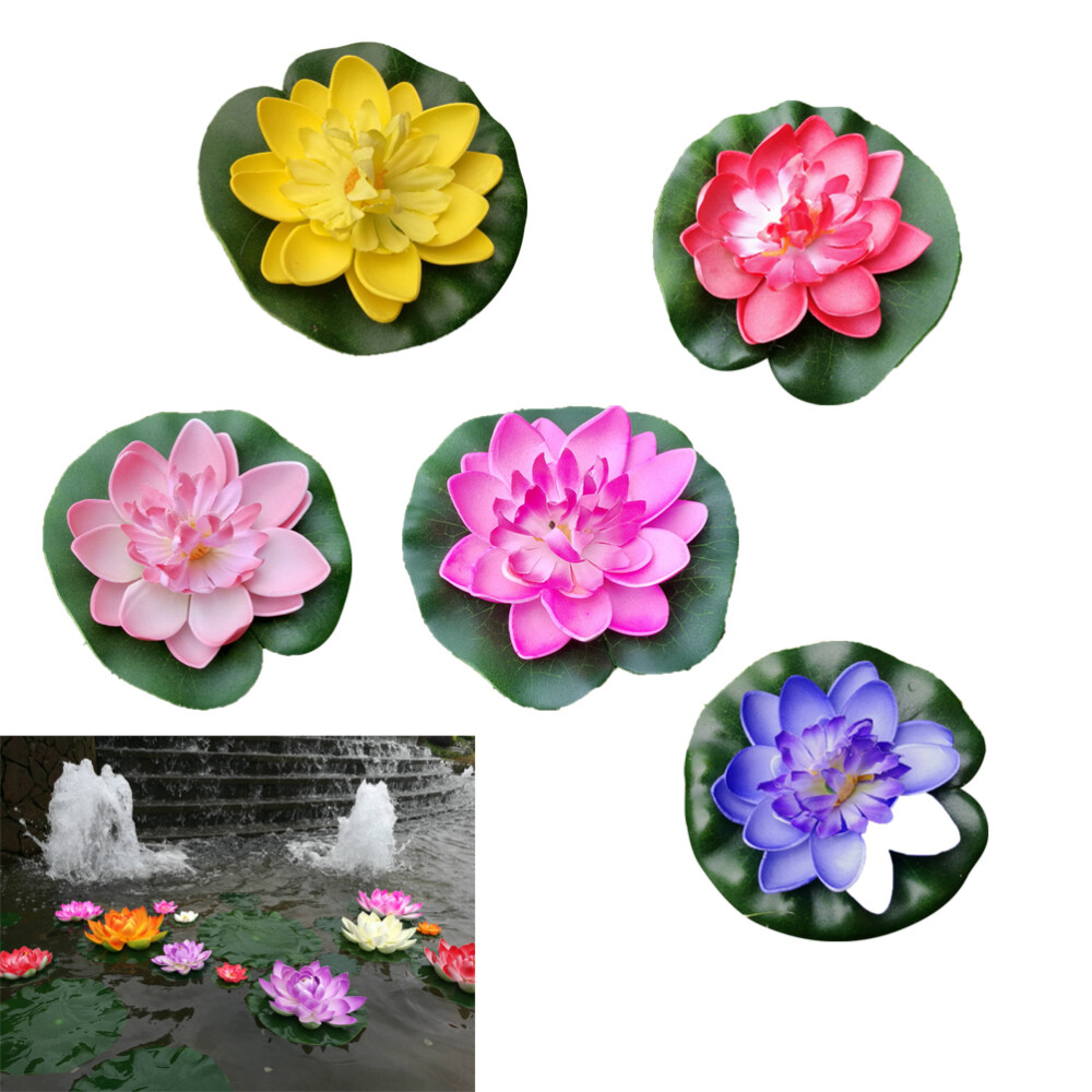 5Pcs Water Lillies Ponds DIY Floral Simulation Artificial Plant Flowers Decor