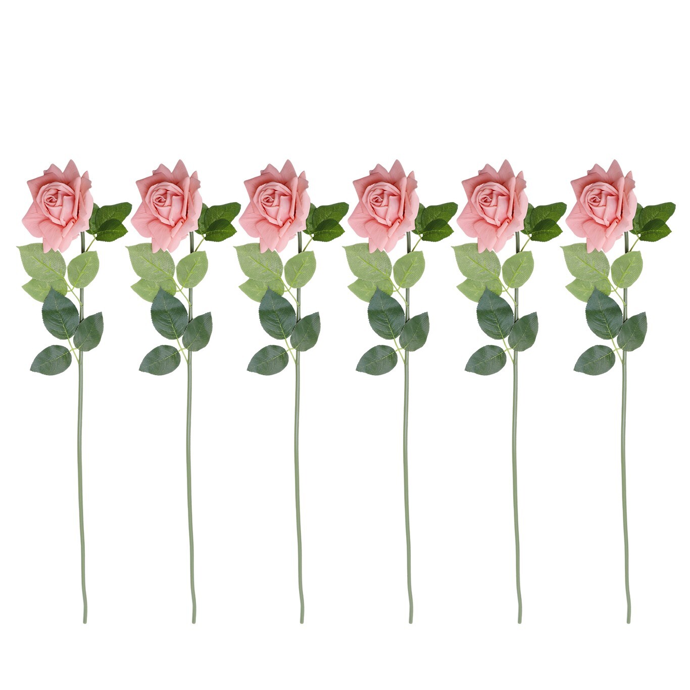 6-Pcs Artificial Rose High Simulation Bionic Technology Flowers Gift