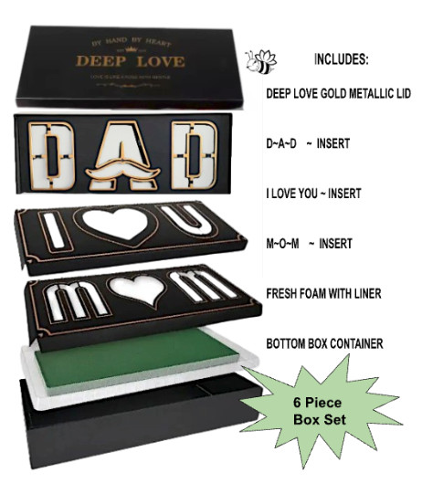 24 Inch MOM ~ I LOVE U ~ DAD Luxury Floral Gift Box, w/Fresh Flower Foam